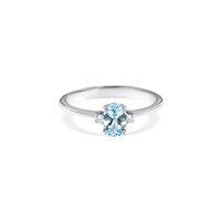 Anello Roman Gioielli Donna in Oro bianco Acquamarina R367A26N343ACH1